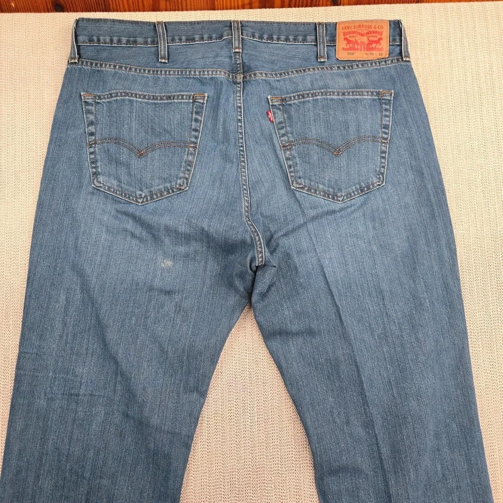Levi's‎ 559 Jeans Mens 40X32 Blue Denim Relaxed Straight Leg Medium Wash